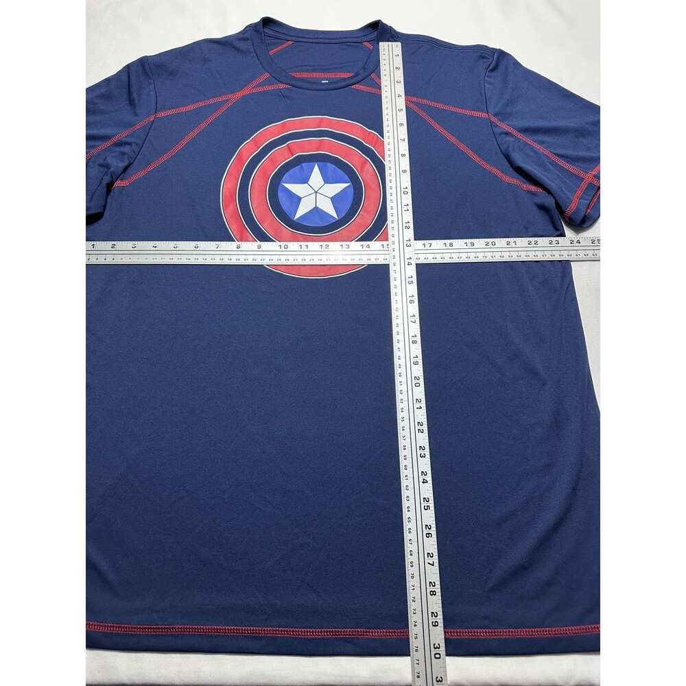 Captain America Marvel Civil War Crewneck Shirt Short Sleeve Mens Size 2XL XXL - Picture 5 of 6